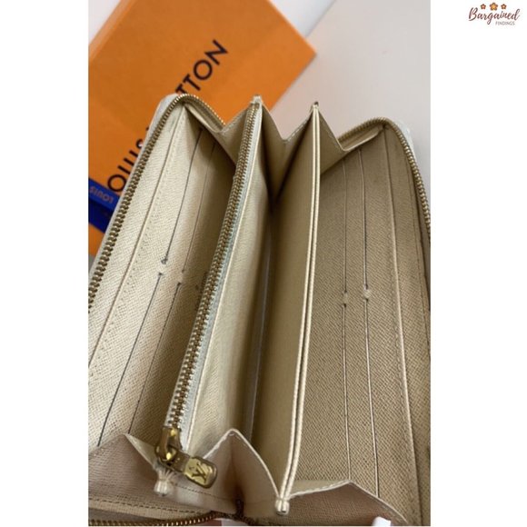 Authentic Louis Vuitton Damier Azur Canvas Leather Zippy Organizer Wallet CA3009 - Picture 8 of 14